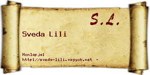 Sveda Lili névjegykártya